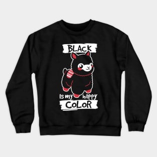 Black happy alpaca Crewneck Sweatshirt